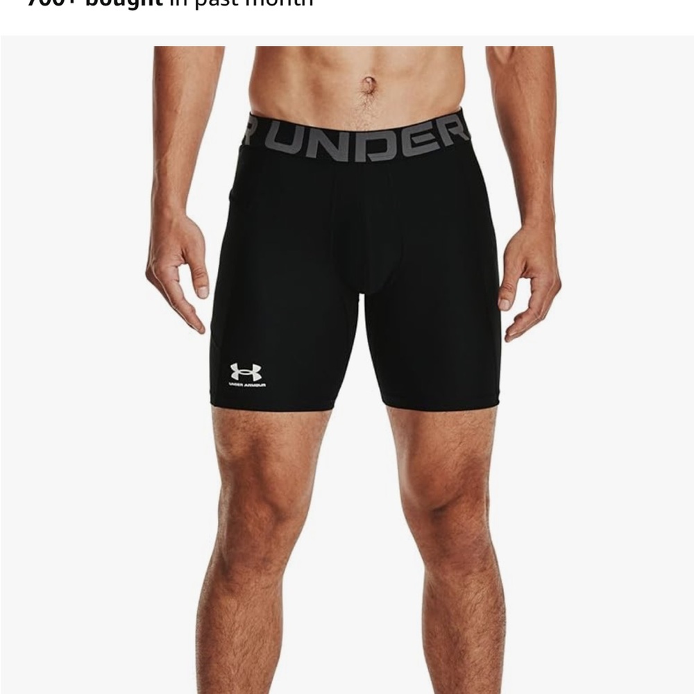 Under Armour Black HeatGear  Compression Shorts - 3 Pairs